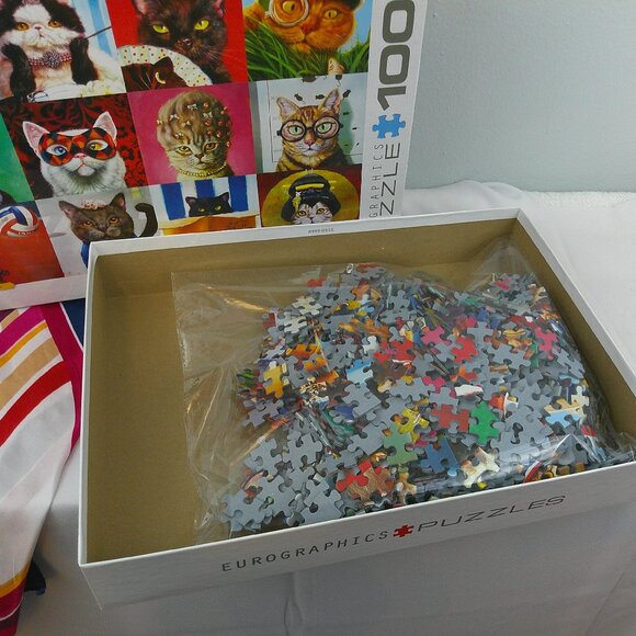 Eurographics Funny Cats by Lucia Heffernan 1000 Piece Jigsaw Puzzle - Picture 10 of 11